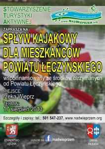 SPYW KAJAKOWY DLA MIESZKACW POWIATU CZYSKIEGO
